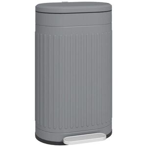 HOMCOM KOŠ NA ODPADKY 30 l, kov a plast, šedý obraz