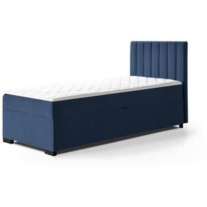 Beautysofa ČALOUNĚNÁ postel Eric 94/207/105, tmavě modrá obraz