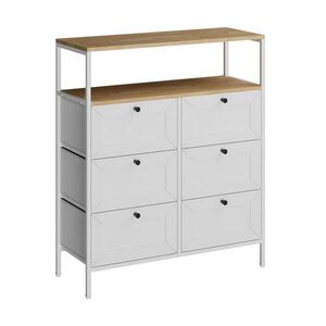 Vicco KOMODA Belaro Bílá 80 x 95 cm 6 zásuvek obraz