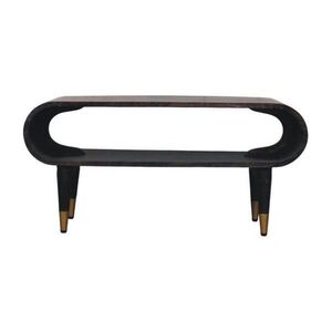 Artisan Furniture LAVIČKA s povrchem Wine Wood Oak, 2 zásuvky, 1 velká otevřená přihrádka, kůže, hnědá obraz