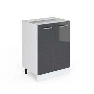 Vicco SPODNÍ SKŘÍŇKA KUCHYŇSKÉ LINKY R-Line Antracitový vysoký lesk 60 cm bez pracovní desky obraz