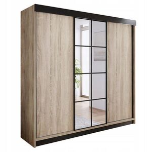 Kier Furniture POSUVNÁ ŠATNÍ SKŘÍŇ ARI 1 se zrcadlem 250 - Dub Sonoma obraz