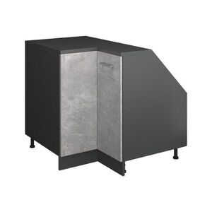 Vicco ROHOVÁ KUCHYŇSKÁ SKŘÍŇKA POD ŠIKMOU STŘECHU R-Line Beton 75.6 cm s 1 dveřmi, korpus skříně hloubka 60 cm obraz