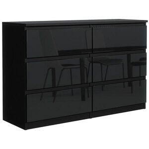RAUMHIRSCH FURNITURE KOMODA černá, lesklá 139/79/39 obraz