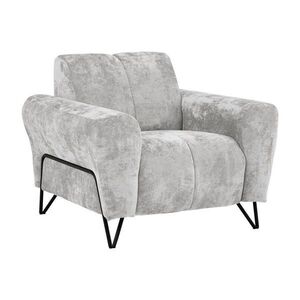 Beautysofa RELAXAČNÍ křeslo Volare s kovovými nohami, světle šedá obraz