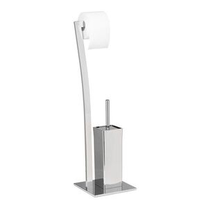 Relaxdays SOUPRAVA Stříbrná nerez na WC s držákem papíru 71 cm obraz