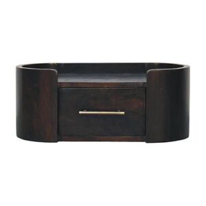 Artisan Furniture KOMODA s elegantním sametovým potahem v mocha povrchové úpravě, 6 zásuvek, tmavě hnědá. obraz