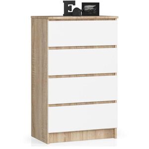 RAUMHIRSCH FURNITURE KOMODA dub Sonoma, bílá 99/60/40 obraz