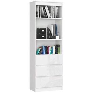 RAUMHIRSCH FURNITURE STOJACÍ REGÁL bílý, bílý lesklý 180/60/35 obraz