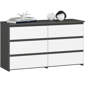 RAUMHIRSCH FURNITURE KOMODA grafitově šedá, bílá 57/100/35 obraz