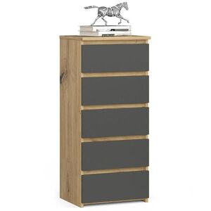 RAUMHIRSCH FURNITURE KOMODA dub Artisan, grafitově šedá 92/40/35 obraz