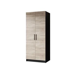 Kier Furniture ŠATNÍ SKŘÍŇ GOLD Černá & Dub Sonoma obraz