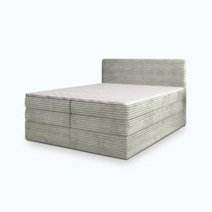 MASSENO POSTEL BOXSPRING LUNERA 160x200 cm, s matrací a úložným prostorem, světle šedá obraz