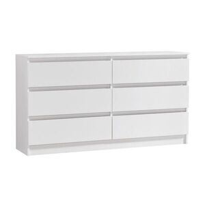 Home Collective KOMODA se 6 zásuvkami, šířka 140 cm, bílá obraz