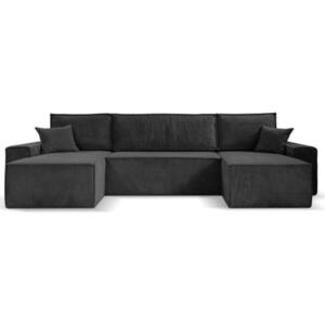 Beautysofa SEDACÍ SOUPRAVA Hektor U s funkcí spaní, tmavě šedá obraz
