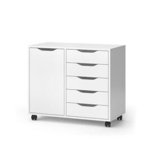 Vicco PŘÍBORNÍK Otwin Bílá 40.6 x 61.5 cm s 5 zásuvkami a 1 dvířky obraz
