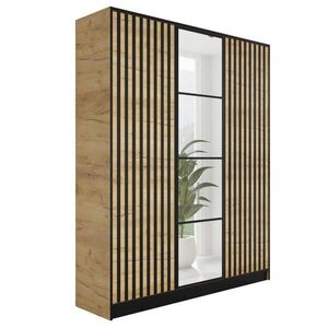 Kier Furniture ŠATNÍ SKŘÍŇ EDEN 3D v3 - 156, 4x205x39 cm - Dub Craft obraz