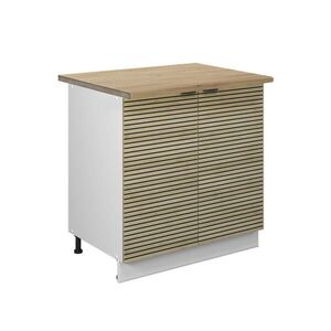 Vicco SPODNÍ SKŘÍŇKA KUCHYŇSKÉ LINKY Fame-Line, Dubový panel/Bílá, 80 cm pracovná doska Dub Goldkraft obraz