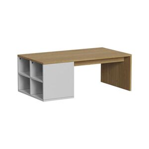 Vicco KONFERENČNÍ STŮL Kivo Bílá 90 x 50 cm se 4 otevřenými přihrádkami obraz