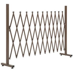 Outsunny ZAHRADNÍ PLOT, hliník, železo, tmavě hnědý, 103, 5V x 35–300Š cm obraz