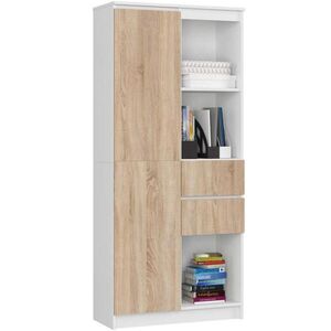 RAUMHIRSCH FURNITURE STOJANOVÁ POLIČKA bílá, dub Sonoma 180/80/35 obraz