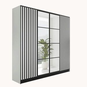 Kier Furniture ŠATNÍ SKŘÍŇ EDEN 4D v3 - 206, 4x205x39 cm - Bílá obraz