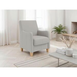 Sit & More KŘESLO, kůže, světle šedá obraz