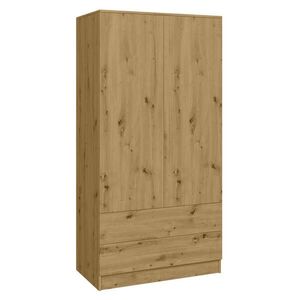 Beautysofa SKŘÍŇ s otočnými dveřmi Look se 2 dveřmi a zásuvkami, 90 cm, dub Artisan obraz