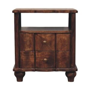 Artisan Furniture KONSOLOVÝ STŮL s povrchem z velvet mocha, 2 zásuvky, tmavě hnědý obraz