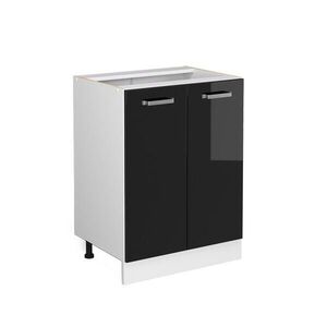 Vicco SPODNÍ SKŘÍŇKA KUCHYŇSKÉ LINKY R-Line Černý vysoký lesk 60 cm bez pracovní desky obraz