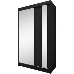 Beautysofa SKŘÍŇ s posuvnými dveřmi Gaja 120/216/61, černá se zrcadlem obraz