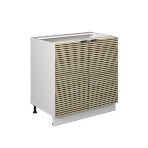 Vicco SPODNÍ SKŘÍŇKA KUCHYŇSKÉ LINKY Fame-Line, Dubový panel/Bílá, 80 cm bez pracovní desky obraz