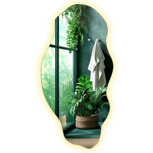 TULUP ZRCADLO Nepravidelné LED 80x40 cm 3000K obraz
