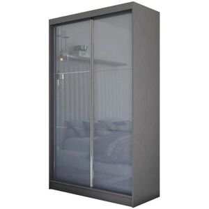 Beautysofa SKŘÍŇ s posuvnými dveřmi Viva 120/216/61 grafit s Lacobel sklem obraz