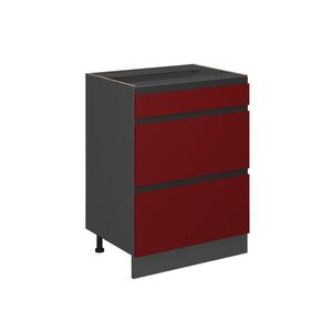 Vicco SPODNÍ SKŘÍŇKA KUCHYŇSKÉ LINKY R-Line Červená 60 cm Tvar J, se zásuvkami, bez pracovní desky obraz