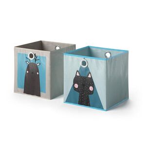 Vicco SKLÁDACÍ BOX Šedá/modrá 30 x 30 cm Sada 2 kusů obraz