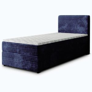 MASSENO AMERICKÁ POSTEL PISA 90x200 cm, s matrací a úložným prostorem, modrá obraz