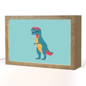 OnlyWow NOČNÍ LAMPIČKA Dinosaurus - Modrá - Sluneční brýle 30x20 cm obraz