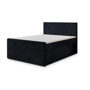 MASSENO AMERICKÁ POSTEL NOLEN 180x200 cm, s matrací a úložným prostorem, černá obraz