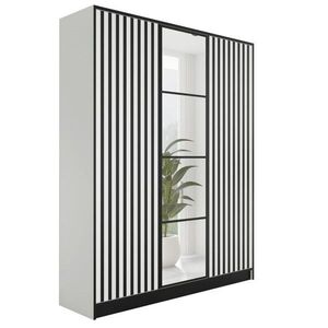 Kier Furniture ŠATNÍ SKŘÍŇ EDEN 3D v3 - 156, 4x205x39 cm - Bílá obraz