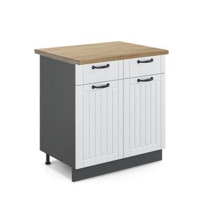 Vicco SPODNÍ SKŘÍŇKA KUCHYŇSKÉ LINKY Fame-Line Bílý venkovský dům 80 cm , PD Dub obraz