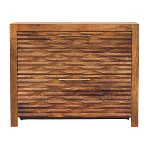 Artisan Furniture KOMODA s povrchovou úpravou Amber Oak, 3 zásuvky, pražená hnědá obraz