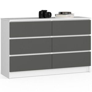 RAUMHIRSCH FURNITURE KOMODA bílá, grafitově šedá 77/120/40 obraz