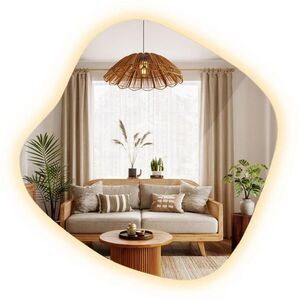TULUP ZRCADLO Designové 58, 7x58 cm LED 3000K teplé světlo obraz
