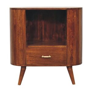 Artisan Furniture NOČNÍ STOLEK s povrchem Amber Oak, 1 zásuvka, 1 police obraz