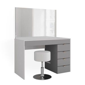 Vicco TOALETNÍ STOLEK Elise Bílá/šedá/šedá 115 cm s taburetem obraz