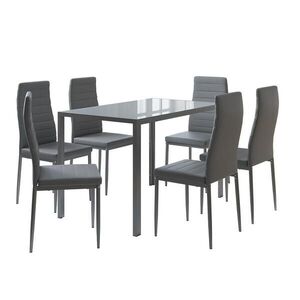 Vicco JÍDELNÍ STŮL SESTAVA Grand Šedá 120 x 75 cm Sada 6 kusů obraz