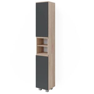 Vicco KOUPELNOVÁ SKŘÍŇKA J-Shape Sonoma 30 x 190 cm obraz