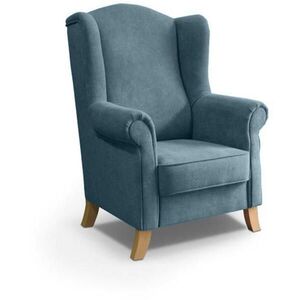Beautysofa KŘESLO UŠÁK Leonardo světle modré obraz
