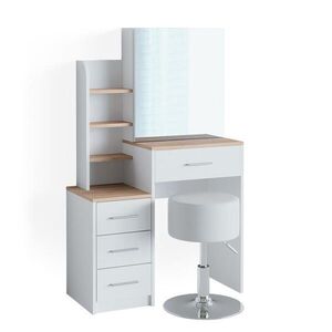 Vicco TOALETNÍ STOLEK Conrada Bílá/Sonoma 80 cm s taburetem obraz